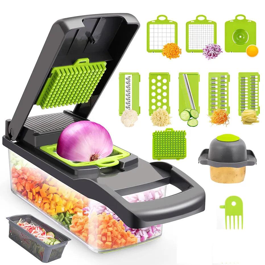 12 in 1 Vegetable Cutter Slicer Chopper with Basket - THE TRENDZ HIVE 