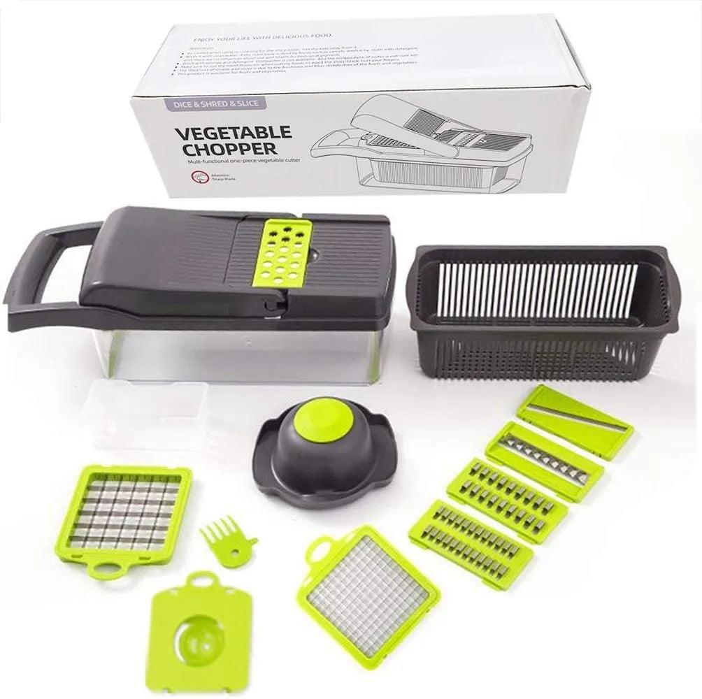 12 in 1 Vegetable Cutter Slicer Chopper with Basket - THE TRENDZ HIVE 