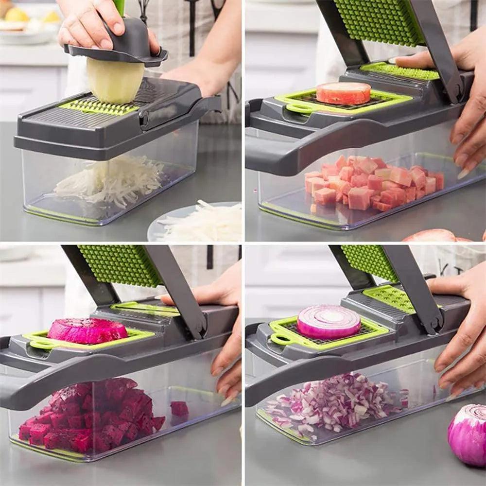 12 in 1 Vegetable Cutter Slicer Chopper with Basket - THE TRENDZ HIVE 