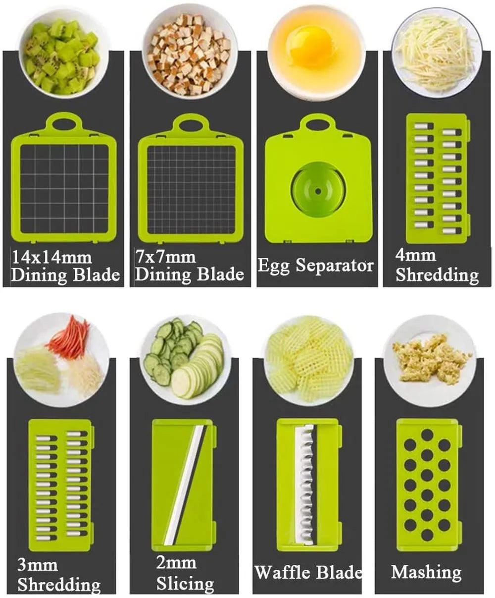 12 in 1 Vegetable Cutter Slicer Chopper with Basket - THE TRENDZ HIVE 