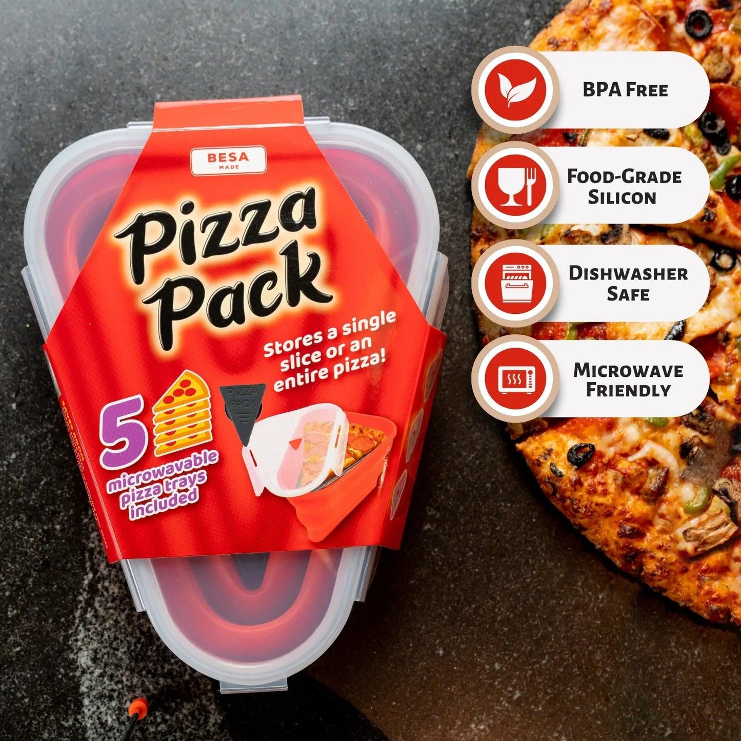 Silicone Reusable Pizza Pack Box - THE TRENDZ HIVE 