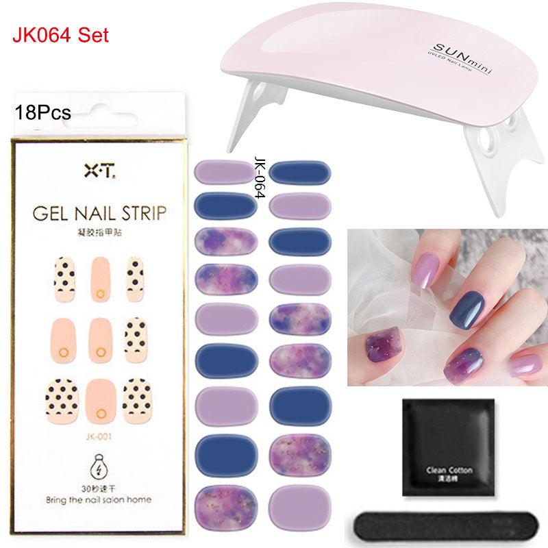 Gel Nail Wraps with UV Lamp Set - THE TRENDZ HIVE 