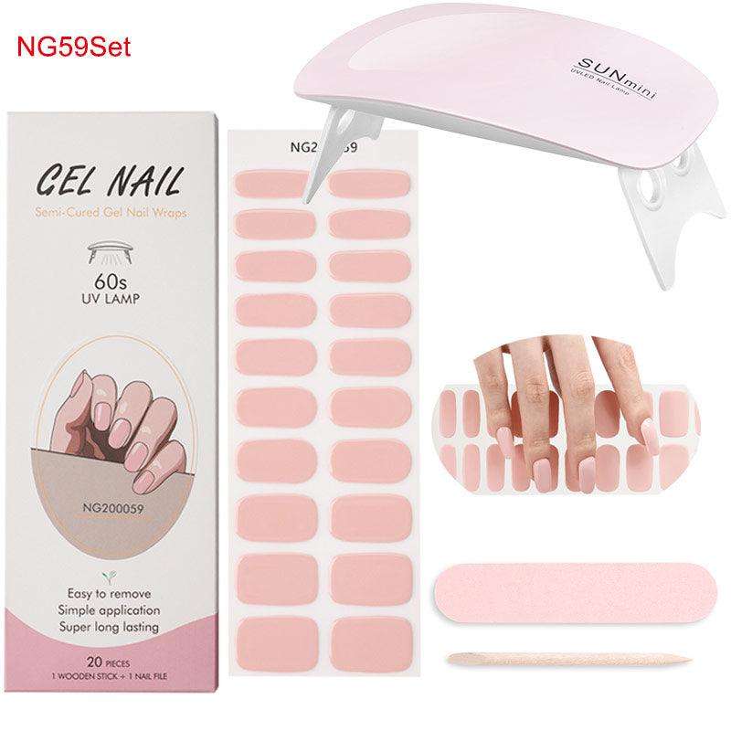 Gel Nail Wraps with UV Lamp Set - THE TRENDZ HIVE 