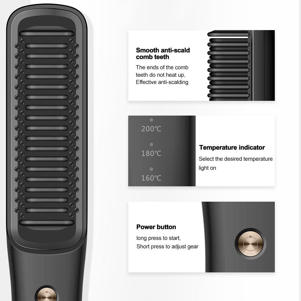 Wireless Hair Straightening Comb - THE TRENDZ HIVE 