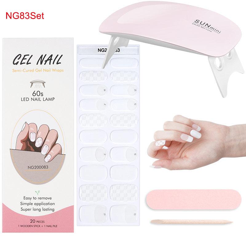 Gel Nail Wraps with UV Lamp Set - THE TRENDZ HIVE 