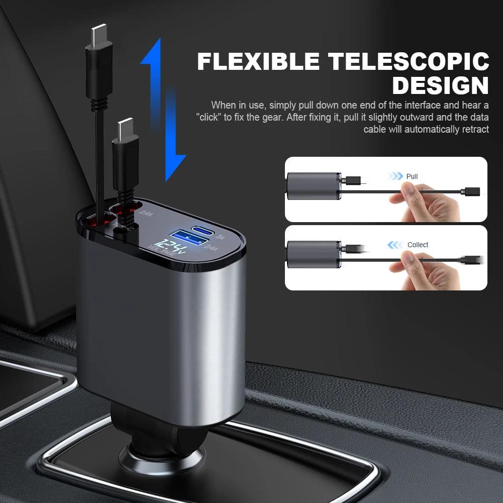 Retractable Car Charger - THE TRENDZ HIVE 