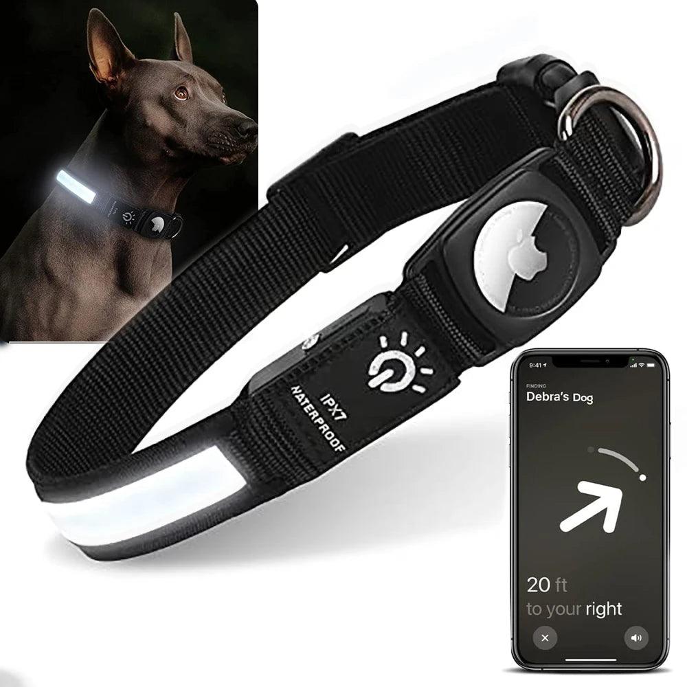 LED Dog Collar with AirTag Holder - THE TRENDZ HIVE 