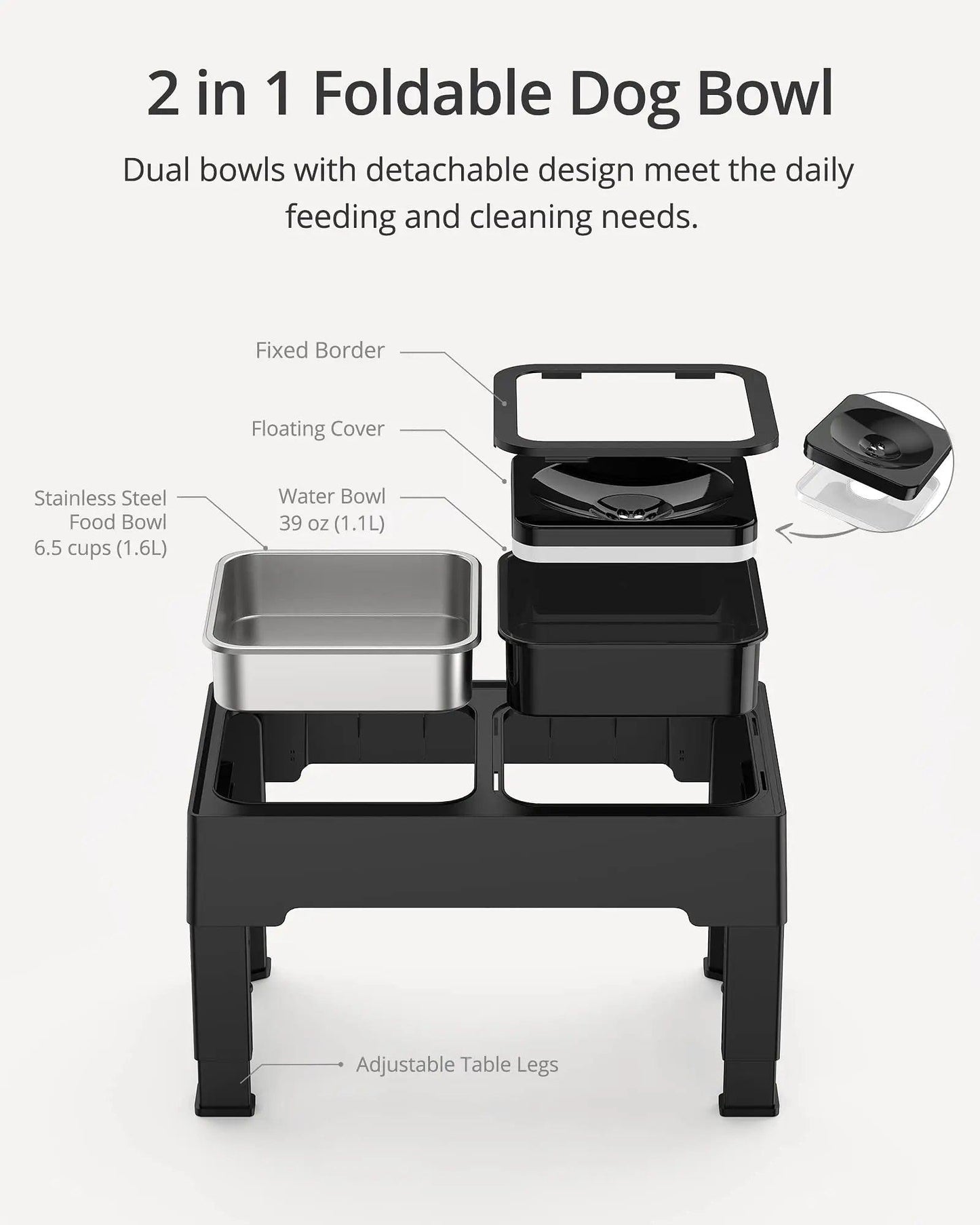 Elevated Mess-Free Dog Bowl - THE TRENDZ HIVE 