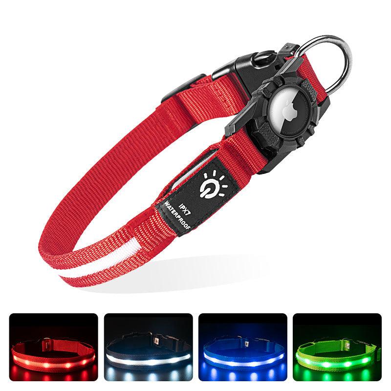 LED Dog Collar with AirTag Holder - THE TRENDZ HIVE 